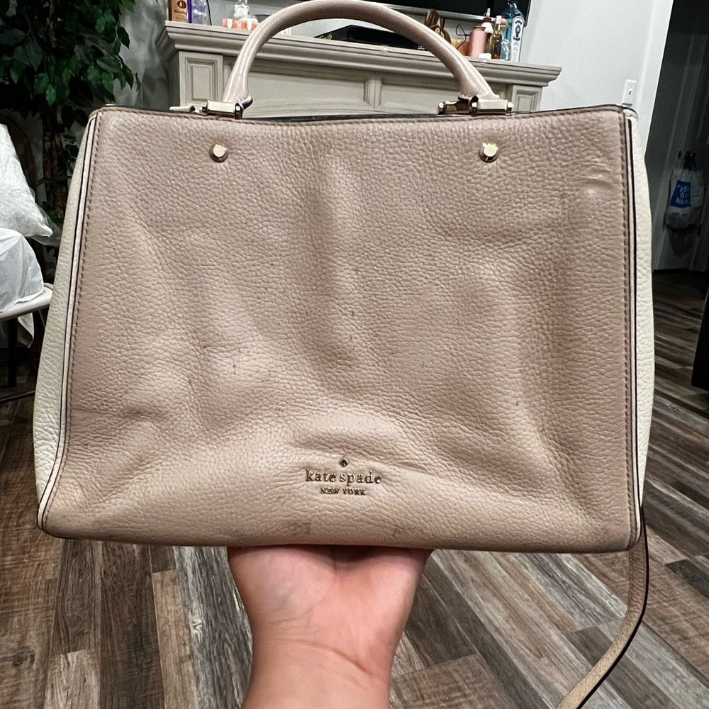 Kate Spade Taupe Leather Satchel
